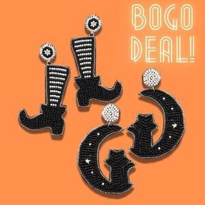 BOGO DEAL BESTSELLER HALLOWEEN EARRING STYLES - SEED BEADED - NEW SET OF 2 PAIRS